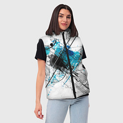 Женский жилет Абстракция цвета, цвет: 3D-черный — фото 2