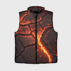 Женский жилет Огонь и лава, цвет: 3D-черный