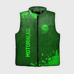 Женский жилет Motorhead - green gradient вертикально, цвет: 3D-черный