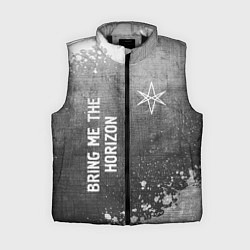 Женский жилет Bring Me the Horizon - grey gradient вертикально