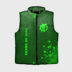 Женский жилет Gears of War - green gradient вертикально