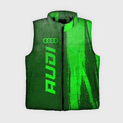 Женский жилет Audi - green gradient по-вертикали, цвет: 3D-черный