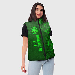 Женский жилет The Offspring - green gradient по-вертикали, цвет: 3D-черный — фото 2