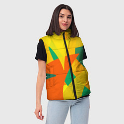 Женский жилет Настроение в цветных тонах, цвет: 3D-черный — фото 2