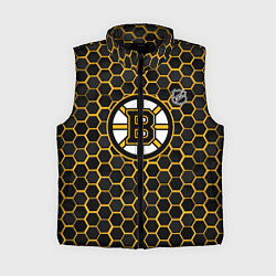 Женский жилет Бостон Брюинз - черные соты, цвет: 3D-черный