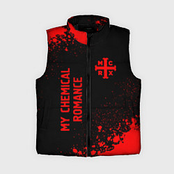 Женский жилет My Chemical Romance - red gradient вертикально, цвет: 3D-черный