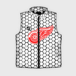 Женский жилет Детройт Ред Уингз - белые соты, цвет: 3D-черный