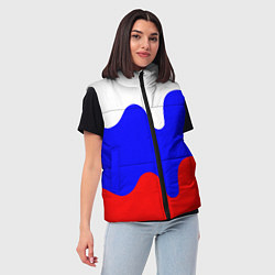 Женский жилет Патриот - флаг, цвет: 3D-черный — фото 2