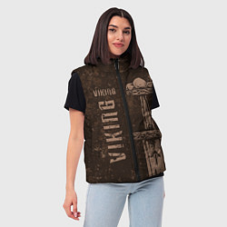 Женский жилет Меч викинга, цвет: 3D-черный — фото 2