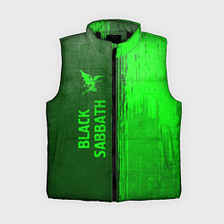 Женский жилет Black Sabbath - green gradient по-вертикали