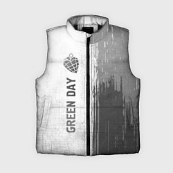 Женский жилет Green Day - white gradient по-вертикали, цвет: 3D-черный