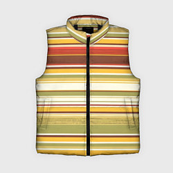 Женский жилет Горизонтальные полосы, цвет: 3D-черный