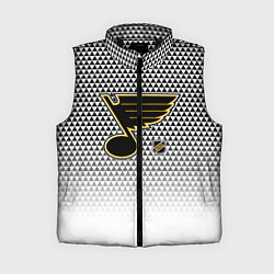 Женский жилет Сент Луис Блюз - белый градиент, цвет: 3D-черный