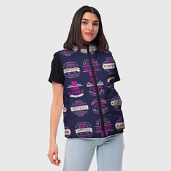 Женский жилет Easter pink, цвет: 3D-черный — фото 2