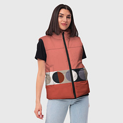 Женский жилет Луна Малевича розовый томат, цвет: 3D-светло-серый — фото 2