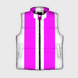 Женский жилет Color white pink line, цвет: 3D-черный