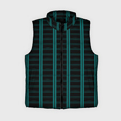 Женский жилет Color blue dark stripe, цвет: 3D-черный