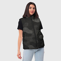 Женский жилет Черно-серый камуфляж, цвет: 3D-черный — фото 2