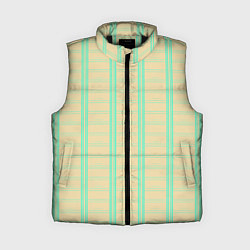Женский жилет Color beige cage blue stripes