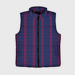 Женский жилет Color blue cage pink stripes