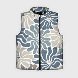 Женский жилет Цветы blue and beige pattern