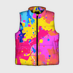 Женский жилет Яркие пятна акриловой краски на стене