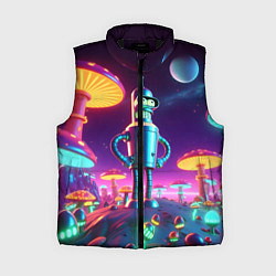 Женский жилет Ночёвка Бендера на планете светящихся гигантских г, цвет: 3D-черный
