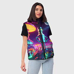 Женский жилет Ночёвка Бендера на планете светящихся гигантских г, цвет: 3D-черный — фото 2
