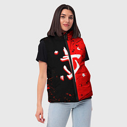 Женский жилет Doom текстура краски, цвет: 3D-черный — фото 2