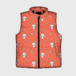 Женский жилет Овечки в цветочках, цвет: 3D-черный
