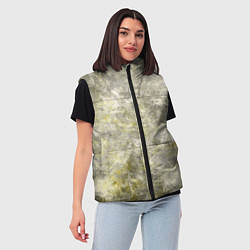 Женский жилет Абстракция - yellow acidic liquid, цвет: 3D-черный — фото 2