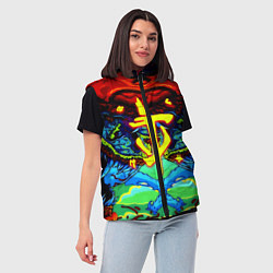 Женский жилет Doom hyper monster, цвет: 3D-черный — фото 2