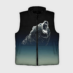 Женский жилет Бурый в гневе - градиент, цвет: 3D-черный