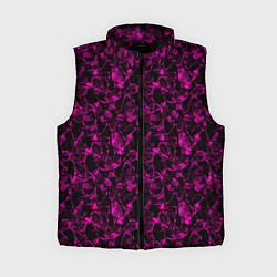 Женский жилет Черно бордовый абстрактный узор