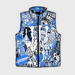 Женский жилет Monster energy sticker blue