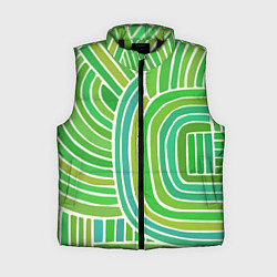 Женский жилет Абстрактный узор зеленый