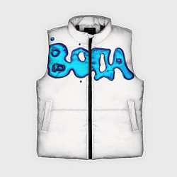 Женский жилет Вода мерч логотип надпись, цвет: 3D-черный