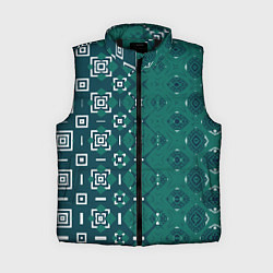 Женский жилет Изумрудные узоры, цвет: 3D-черный