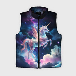 Женский жилет Космический единорог, AIPs, цвет: 3D-черный
