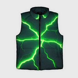 Женский жилет Зеленый неон из плит, цвет: 3D-черный