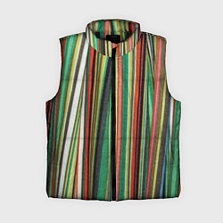 Женский жилет Полоски ткани, цвет: 3D-черный