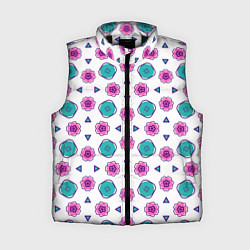 Женский жилет Цветочно-геометрический паттерн, цвет: 3D-черный