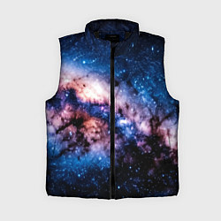 Женский жилет Фантастический космос звёзды и туманности, цвет: 3D-черный