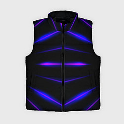 Женский жилет Color black neon stripes, цвет: 3D-черный