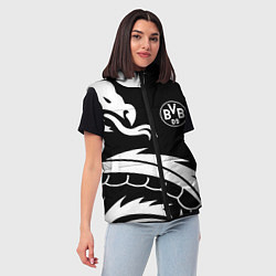 Женский жилет Borussia дракон белый, цвет: 3D-черный — фото 2