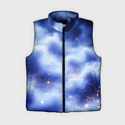 Женский жилет Сине-голубая волшебная дымка, цвет: 3D-черный