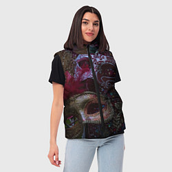 Женский жилет Театральные маски, цвет: 3D-черный — фото 2