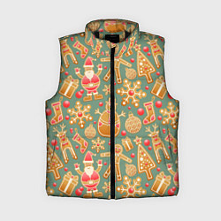 Женский жилет Имбирные пряники, цвет: 3D-черный