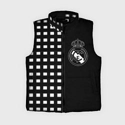 Женский жилет Real Madrid клетка, цвет: 3D-черный