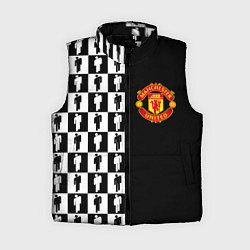 Женский жилет Манчестер Юнайтед текстура люди, цвет: 3D-черный